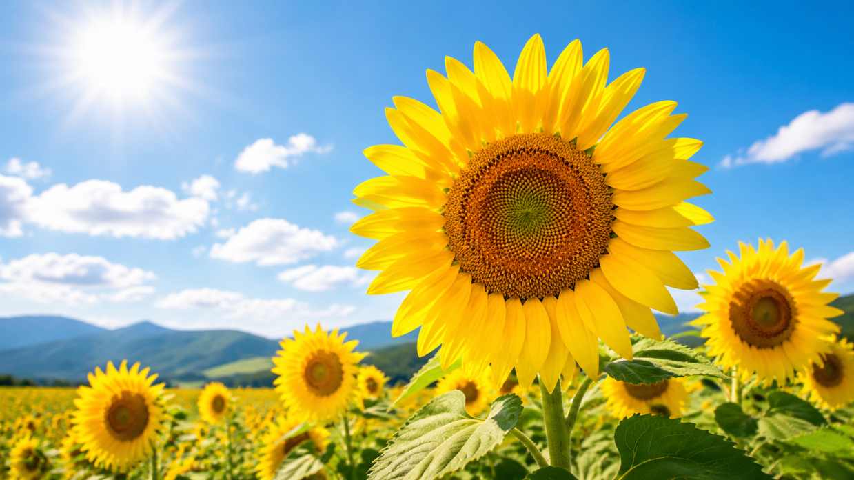 夏日向日葵 金黄色花盘 面向阳光 明亮热烈 清新花卉 4K壁纸 - 唯爱壁纸