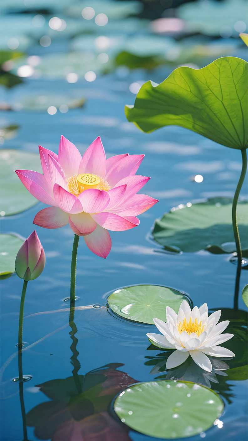 莲花 睡莲 水 花 4K壁纸 - 唯爱壁纸