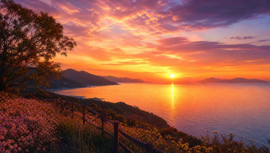 唯美风景壁纸夕阳 - 唯爱图库